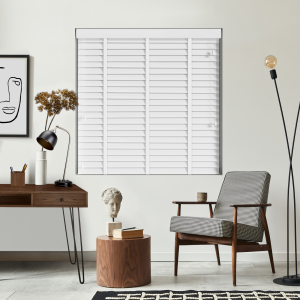 Alina Wood Grain Faux Wood with Tranquil Tape Wood Venetian Blinds