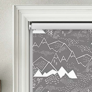Alpine White On Grey Roller Blinds Product Detail