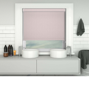 Ava Hint of Pink Electric No Drill Roller Blinds