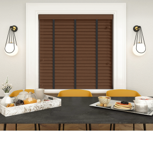 Bali with Jet Tape Wood Venetian Blinds