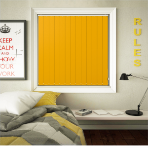 Bedtime Bright Yellow Vertical Blinds