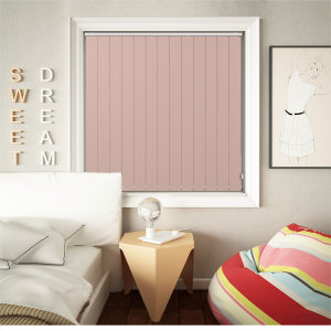 Bedtime Hint of Pink Vertical Blinds