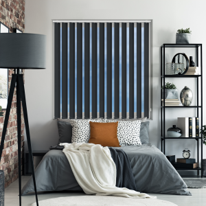 Blackout Thermic Black Replacement Vertical Blind Slats Open