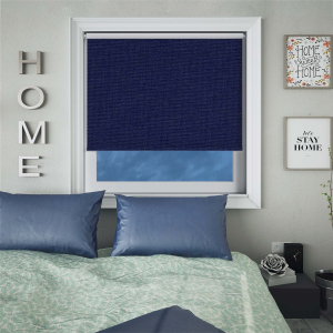 Blackout Thermic Navy Electric Roller Blinds