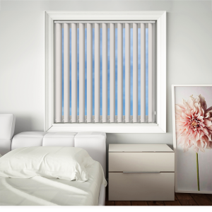Blackout Thermic Optic White Replacement Vertical Blind Slats Open
