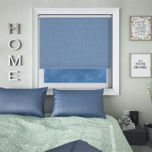 Blackout Thermic Sky Blue Electric Roller Blinds