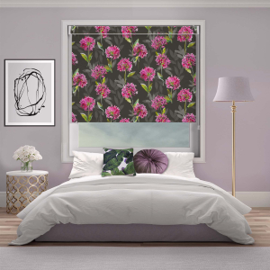 Blossom Black Electric No Drill Roller Blinds