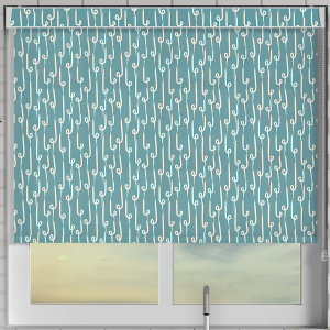Cali Teal Electric No Drill Roller Blinds Frame