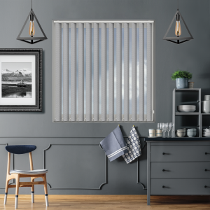 Charlie Thunder Grey Replacement Vertical Blind Slats Open