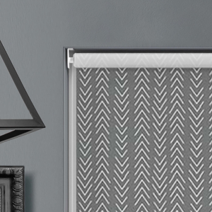 Chevron Charcoal Roller Blinds Product Detail
