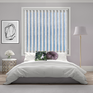 Cody Nordic White Vertical Blinds Open
