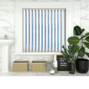 Crackles White Replacement Vertical Blind Slats Open