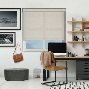 Demi Beige Electric No Drill Roller Blinds