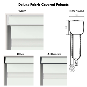 Dora Pure White Day and Night Blind Deluxe Pelmet
