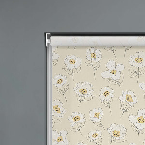 Evergreen Floral Yellow Electric Roller Blinds Product Detail