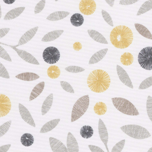 Floral Scatter Mustard Electric No Drill Roller Blinds Scan