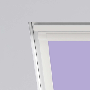 Gentle Lavender Rooflite Roof Window Blinds Detail White Frame