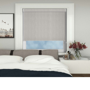 Hollow Beige Electric No Drill Roller Blinds