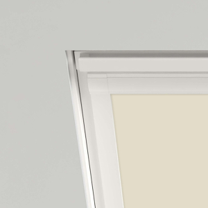 Latte Dakea Roof Window Blinds Detail White Frame