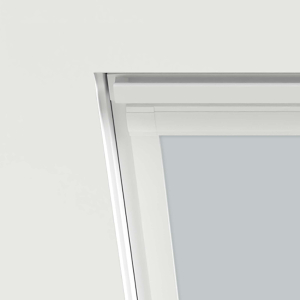 Light Grey Axis 90 Roof Window Blinds Detail White Frame