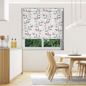 Lilium Blush Electric No Drill Roller Blinds