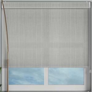 Linen Shadow Grey Electric No Drill Roller Blinds Frame