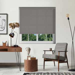 Luxe Concrete Cordless Roller Blinds