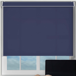 Luxe Dark Blue No Drill Blinds Frame