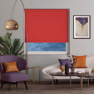 Luxe Scarlet Cordless Roller Blinds