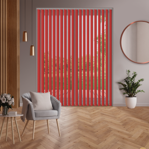 Luxe Scarlet Replacement Vertical Blind Slats Open
