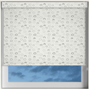 Magical Skies Grey Electric No Drill Roller Blinds Frame