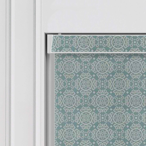 Morocco Smokey Blue Electric No Drill Roller Blinds Product Detail