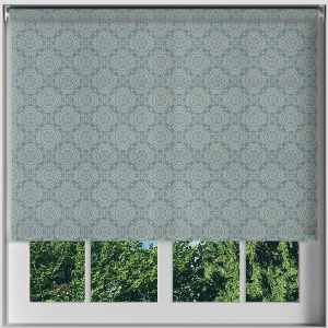 Morocco Smokey Blue Electric Roller Blinds Frame