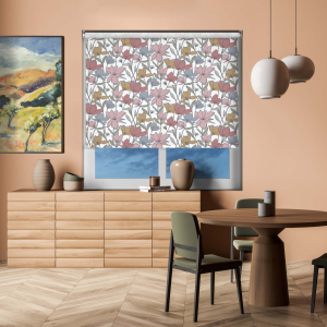 Muted Autumn Blooms Cordless Roller Blinds