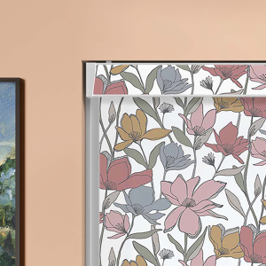 Muted Autumn Blooms Electric Pelmet Roller Blinds Product Detail