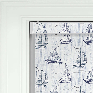 Nautical Waves Electric No Drill Roller Blinds Product Detail