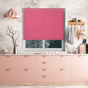 Origin Bright Pink Electric No Drill Roller Blinds