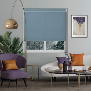 Origin Pastel Teal Electric No Drill Roller Blinds