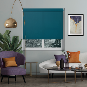 Origin Rich Teal Electric No Drill Roller Blinds