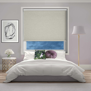 Pearl Silver Electric Roller Blinds