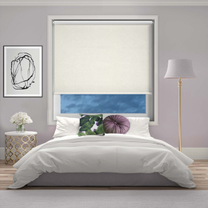 Pearl White Electric Roller Blinds