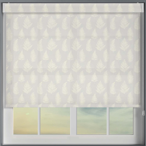 Pinnate Silver Shimmer Electric No Drill Roller Blinds Frame