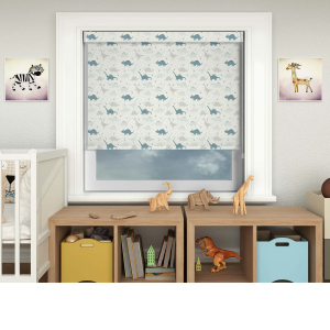 Prehistoric Adventure Electric No Drill Roller Blinds