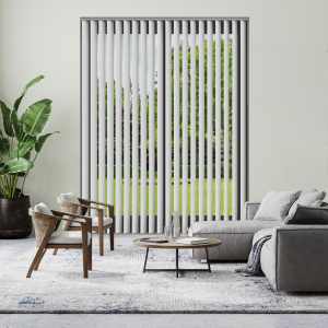 Pula Chalk White Replacement Vertical Blind Slats Open
