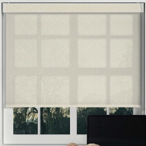 Ribbon Solar Cream Electric No Drill Roller Blinds Frame