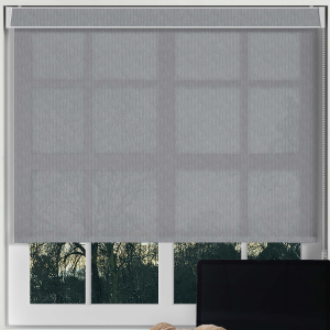 Ribbon Solar Pewter Electric No Drill Roller Blinds Frame