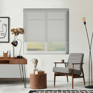 Ribbon Solar Silver Electric Roller Blinds
