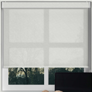 Ribbon Solar White Electric No Drill Roller Blinds Frame