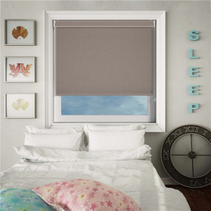 Satin Dove Electric No Drill Roller Blinds