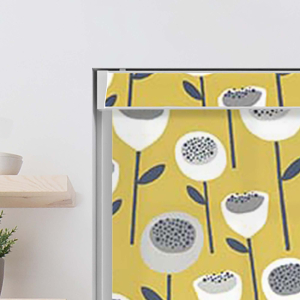 Seed Pod Mustard Electric Pelmet Roller Blinds Product Detail